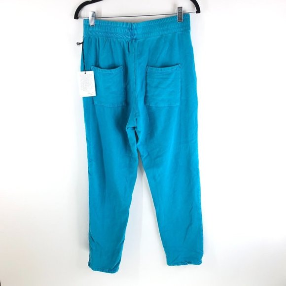 NWT Electric & Rose Turquoise Elastic Waist Cotton Blend Activewear Jogger Sz XS - Picture 2 of 4
